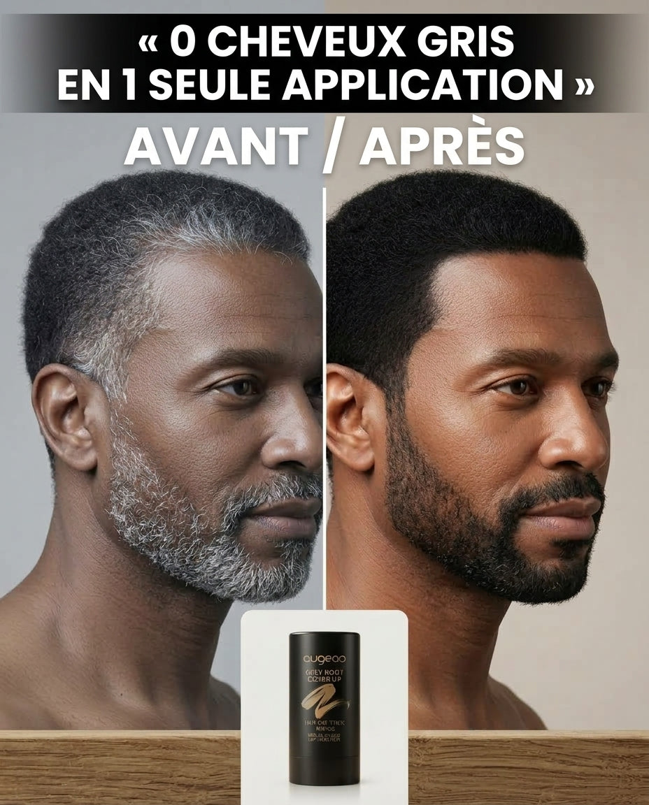 Stick Coloration Cheveux & Barbe — Vos Racines Couvertes en 30 Secondes, Sans Gants ni Mélange civ
