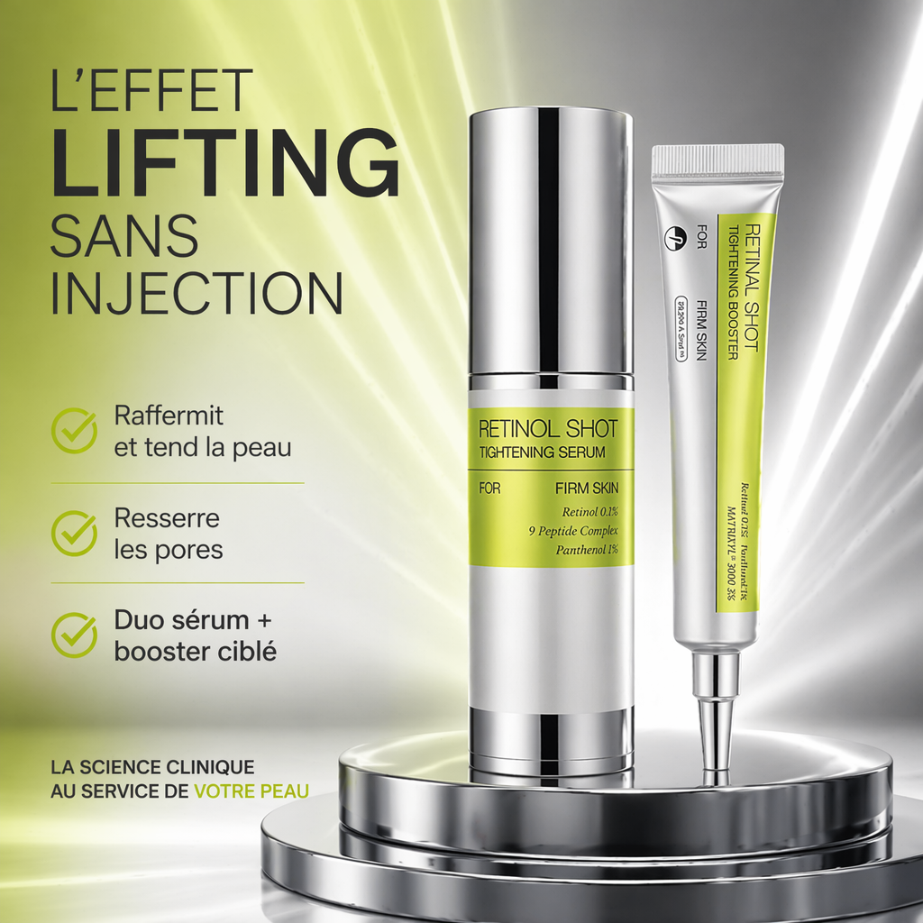 Duo Retinol Shot – Sérum Tenseur + Booster Anti-Relâchement Ciblé