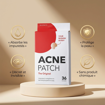 Patch Anti-Boutons Hydrocolloïde HUENCO — Boîte de 36 | Absorbe les Imperfections en 6-8h