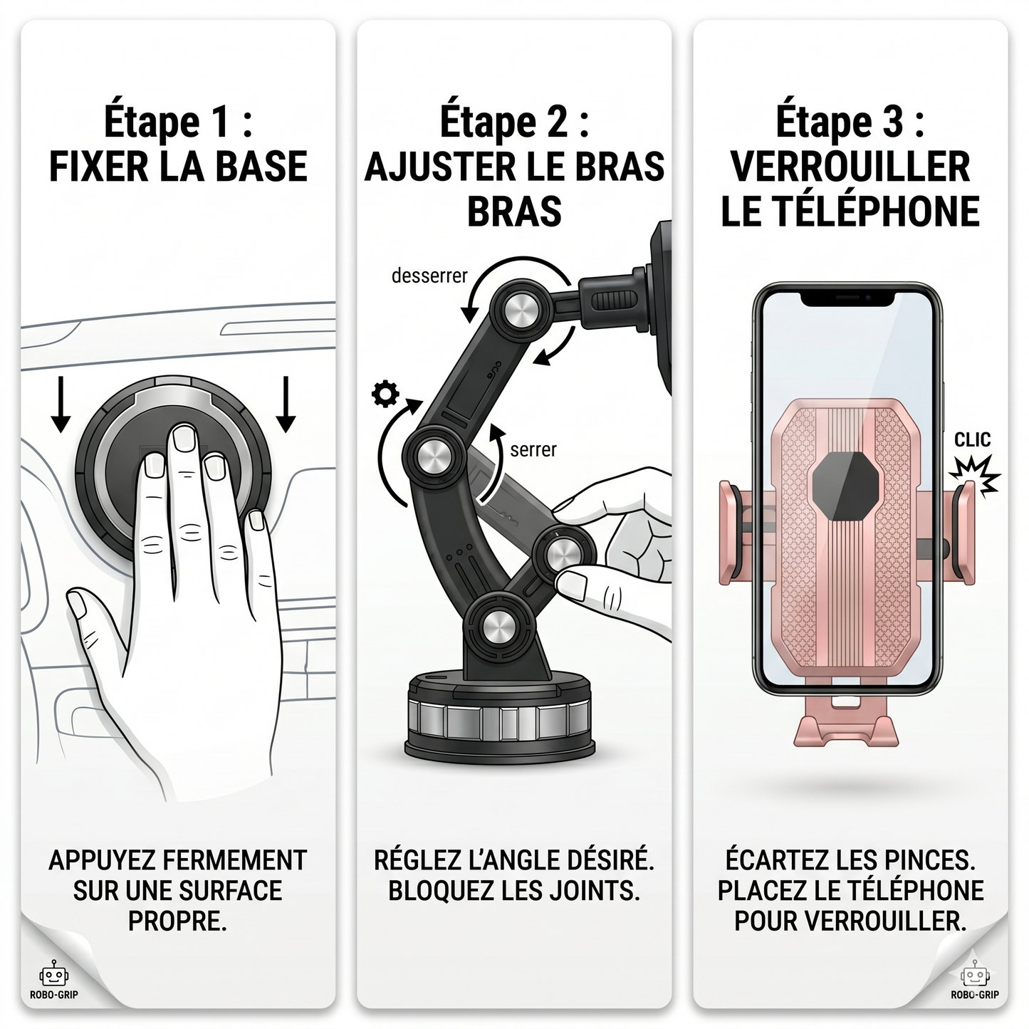Support Téléphone Bras Robot — Fini le Téléphone qui Tombe ! Le Bras Robot est Arrivé au Bénin 📱🤖