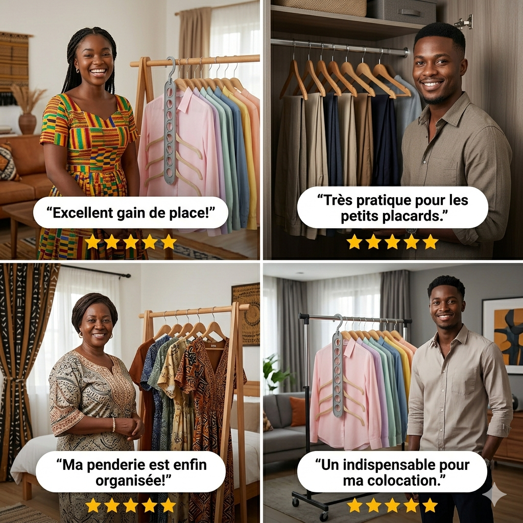 Cintre Magique 9-en-1 : Libérez 80% d'Espace dans votre Dressing !