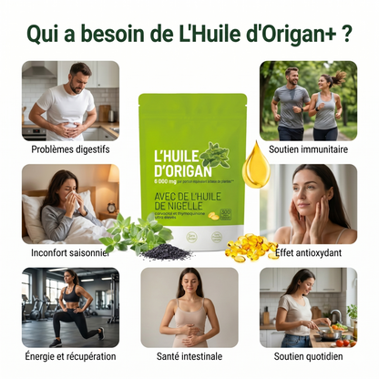 Huile d'origan — Immunité Renforcée & Ventre Léger, Chaque Jour