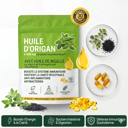 Huile d'origan — Immunité Renforcée & Ventre Léger, Chaque Jour