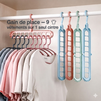 Cintre Magique 9-en-1 : Libérez 80% d'Espace dans votre Dressing !