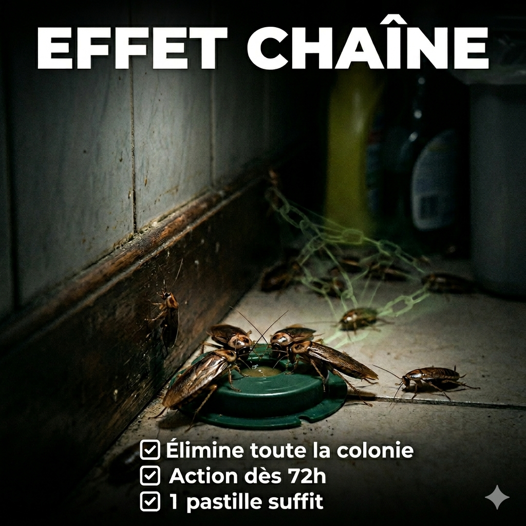 "Fini les Cafards en 3 Jours — Gel Anti-Cafard Professionnel, Sans Odeur, Sans Danger pour Tes Enfants"