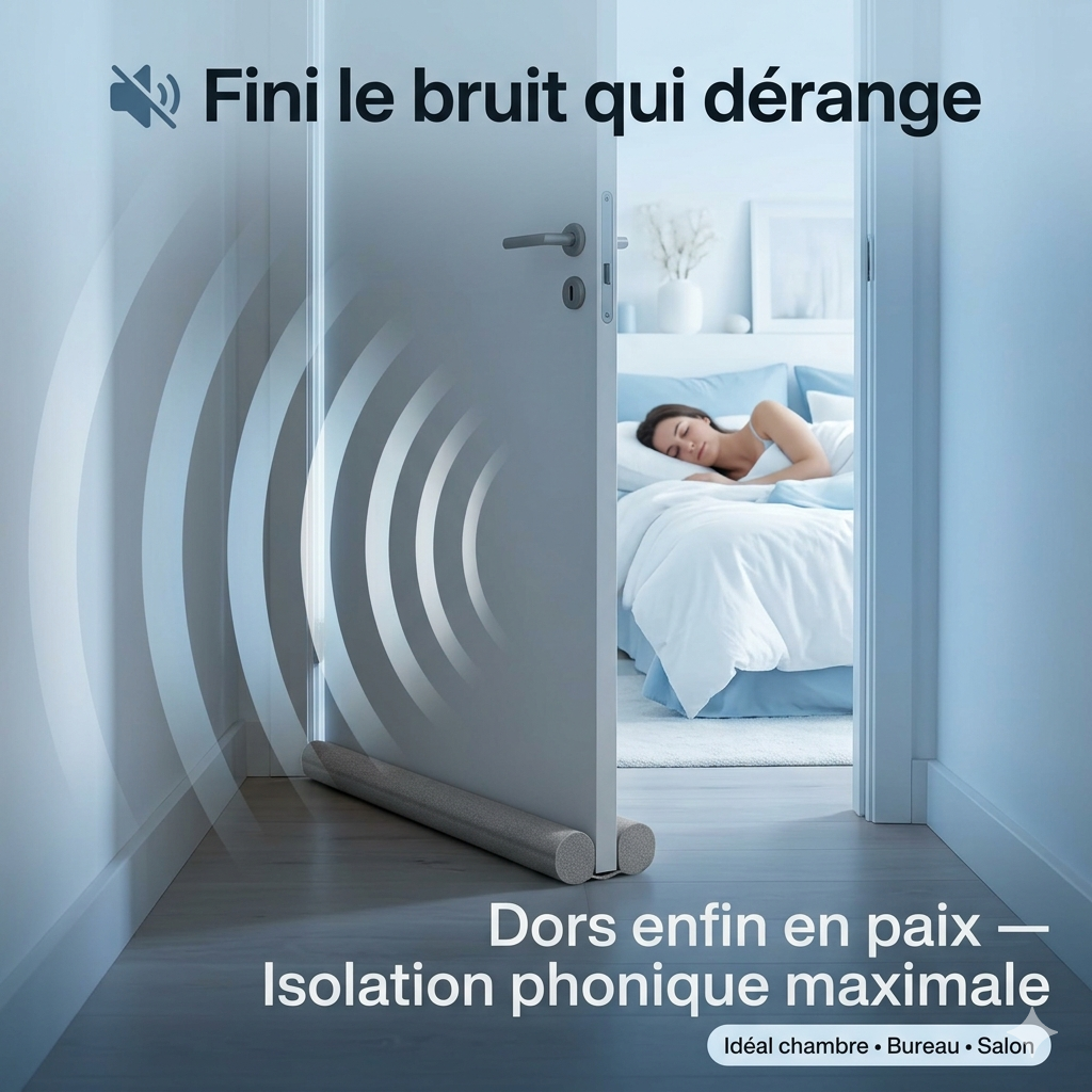 Joint de Porte Adhésif Double Face — Stop Moustiques, Poussière &amp; Bruit | Installation 2 Minutes