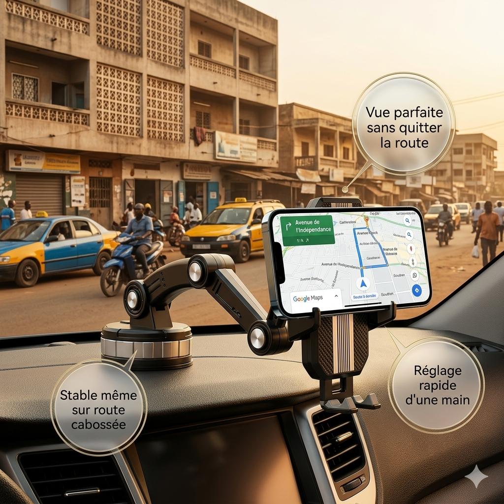 Support Téléphone Bras Robot — Fini le Téléphone qui Tombe ! Le Bras Robot est Arrivé au Bénin 📱🤖