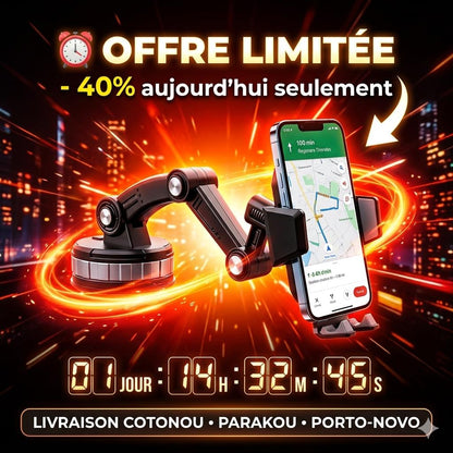 Support Téléphone Bras Robot — Fini le Téléphone qui Tombe ! Le Bras Robot est Arrivé au Bénin 📱🤖