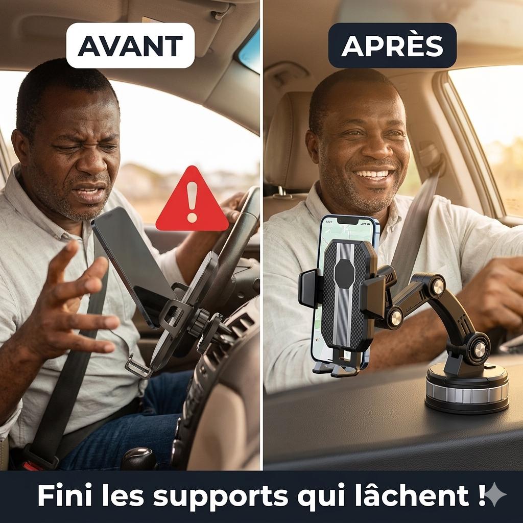 Support Téléphone Bras Robot — Fini le Téléphone qui Tombe ! Le Bras Robot est Arrivé au Bénin 📱🤖