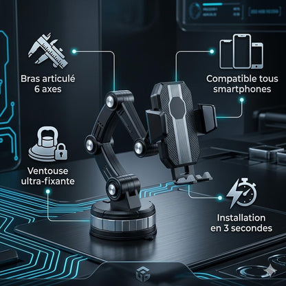 Support Téléphone Bras Robot — Fini le Téléphone qui Tombe ! Le Bras Robot est Arrivé au Bénin 📱🤖