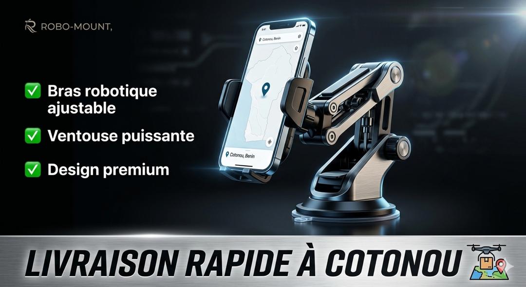Support Téléphone Bras Robot — Fini le Téléphone qui Tombe ! Le Bras Robot est Arrivé au Bénin 📱🤖