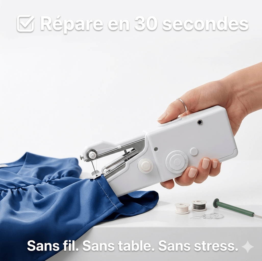 🪡 Machine à Coudre Portable — Réparez N’importe Quel Tissu en 30 Secondes, Sans Expérience