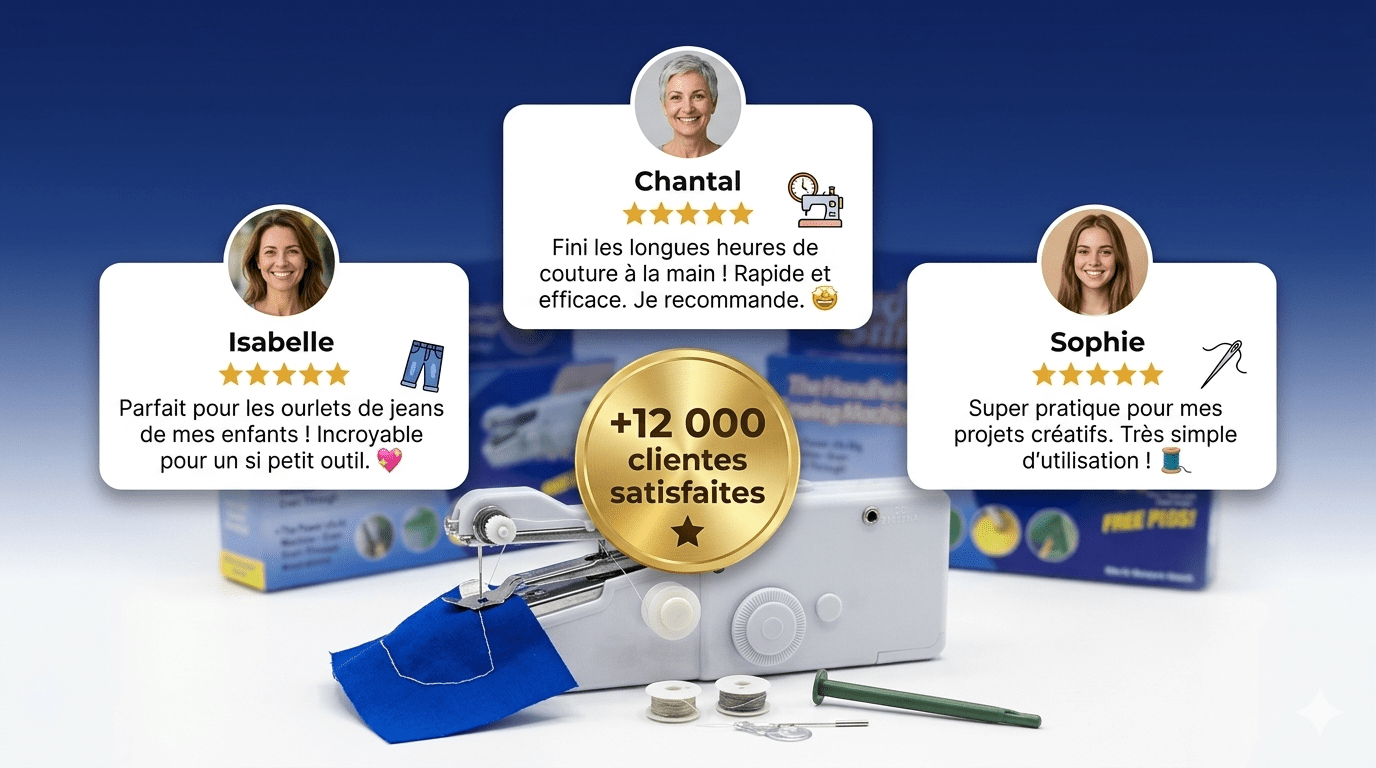 🪡 Machine à Coudre Portable — Réparez N’importe Quel Tissu en 30 Secondes, Sans Expérience