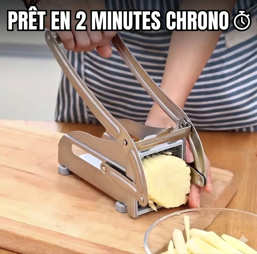 Coupe-Frites Professionnel — Préparez 1kg de Frites en Moins d’1 Minute !