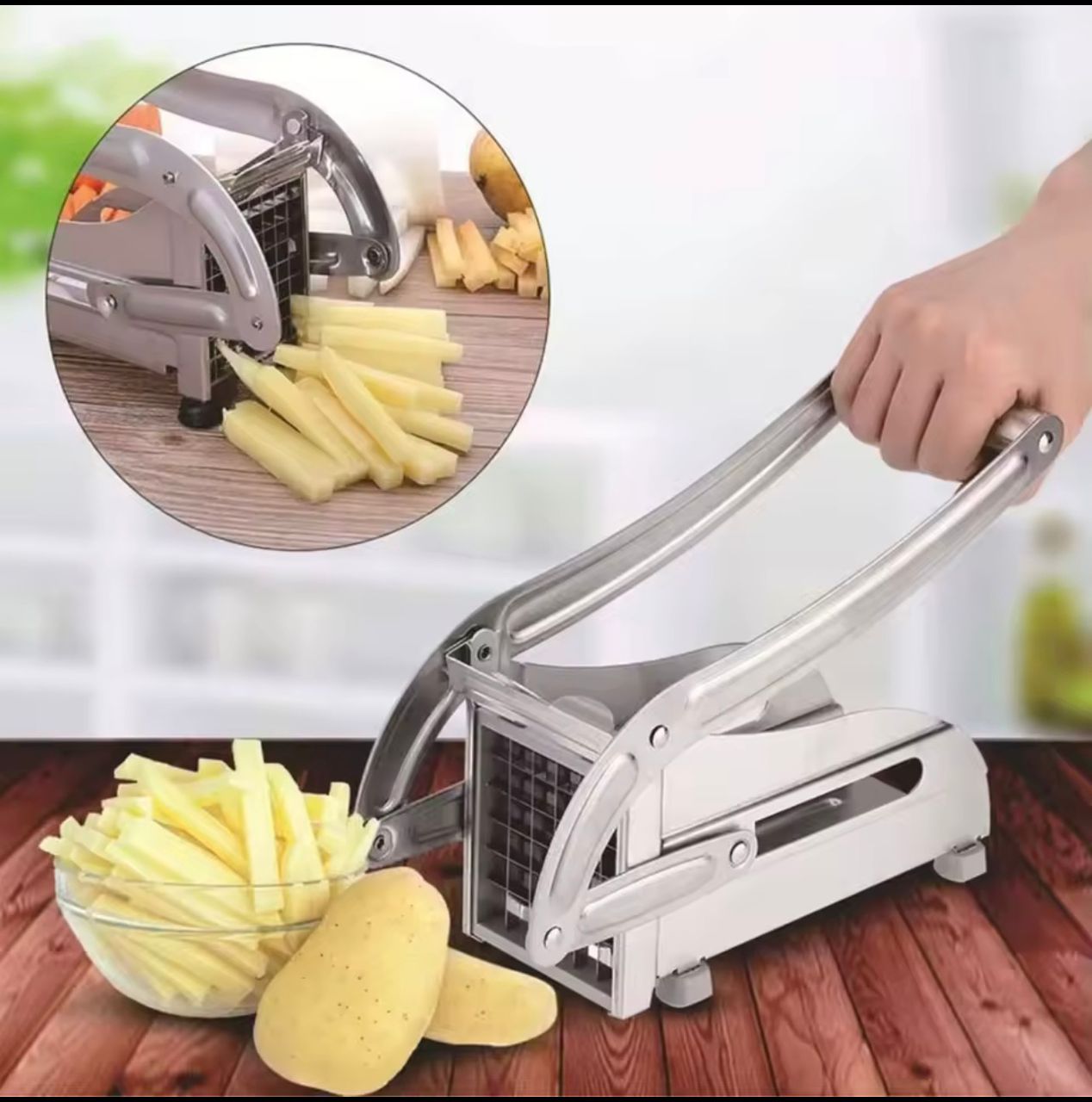 Coupe-Frites Professionnel — Préparez 1kg de Frites en Moins d’1 Minute !