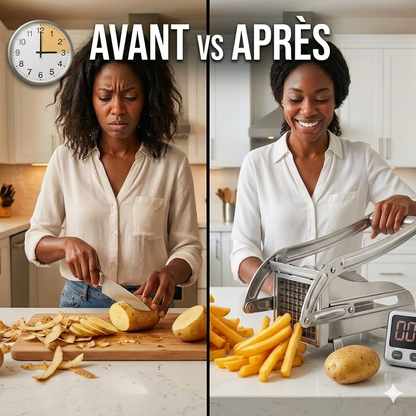 Coupe-Frites Professionnel — Préparez 1kg de Frites en Moins d’1 Minute !