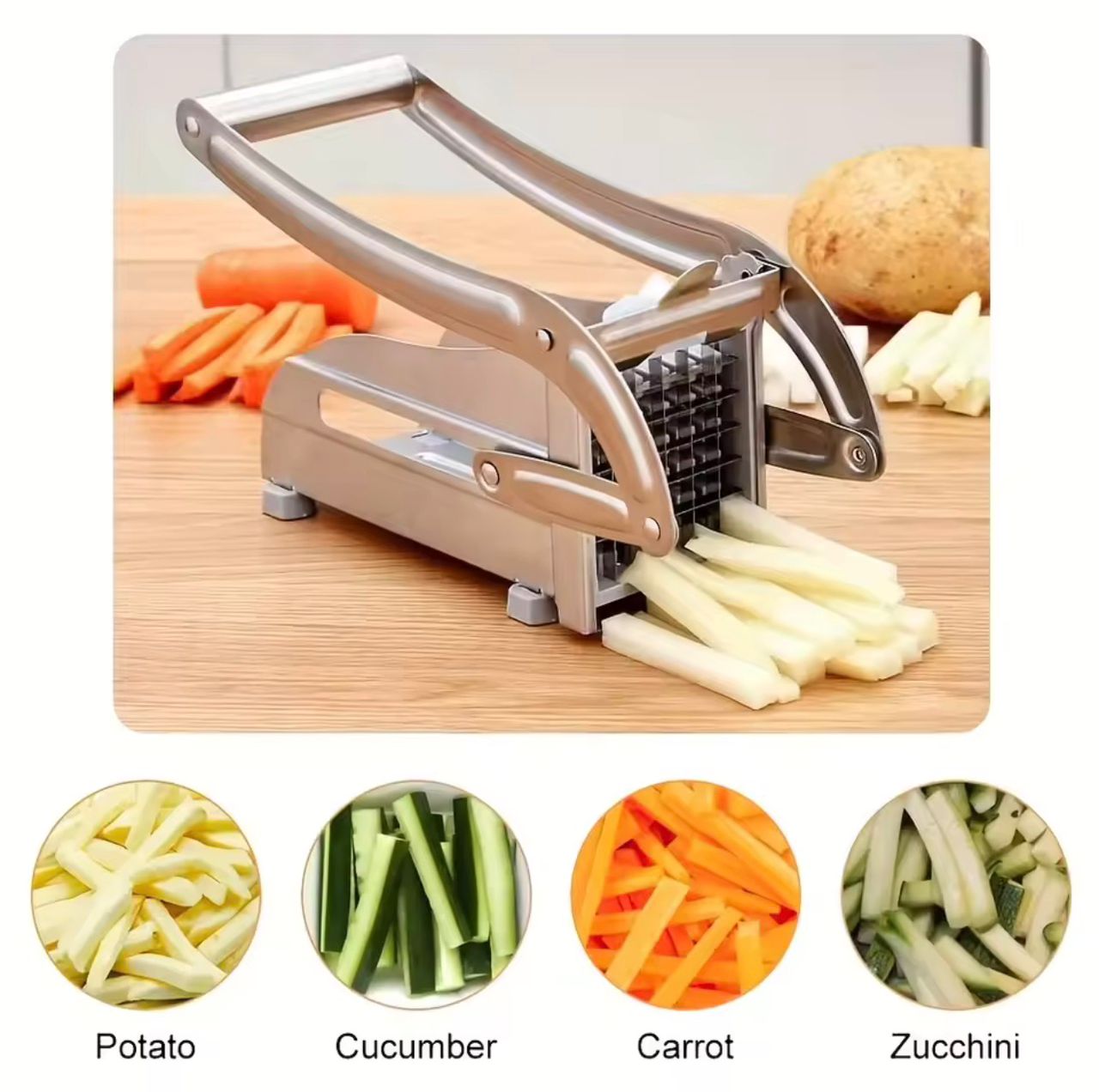 Coupe-Frites Professionnel — Préparez 1kg de Frites en Moins d’1 Minute !