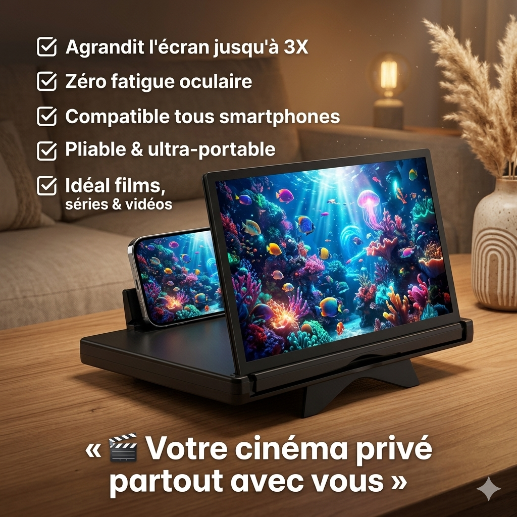 UN MINI CINÉMA DANS VOTRE SAC — VIVEZ CHAQUE VIDÉO EN GRAND FORMAT !