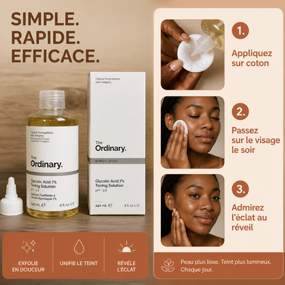 The Ordinary Glycolic Acid 7% Toning Solution 240ml – Éclat & Anti-Taches