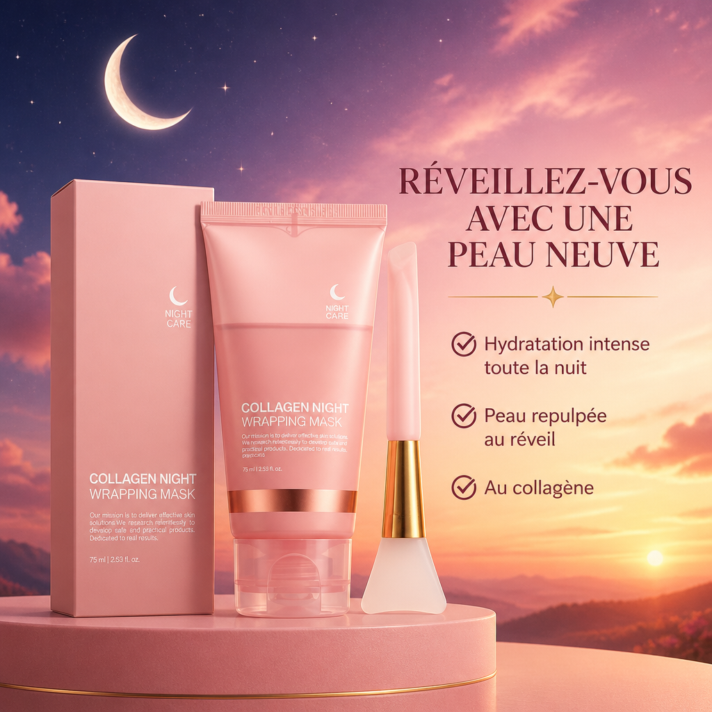 Masque de Nuit Collagène 75ml – Hydratation Intense & Effet Repulpant