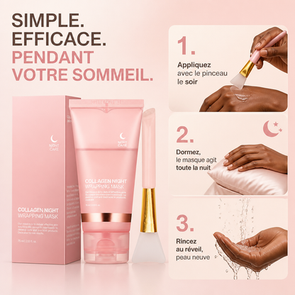 Masque de Nuit Collagène 75ml – Hydratation Intense & Effet Repulpant