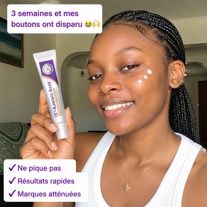 Acide Azélaïque 15% – Crème Anti-Boutons & Anti-Taches (Niacinamide + Vit. C)