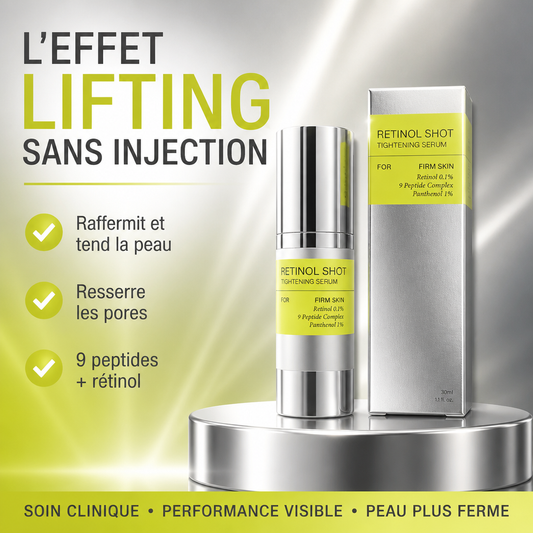 Retinol Shot – Sérum Tenseur Rétinol & 9 Peptides – Effet Lifting 30ml
