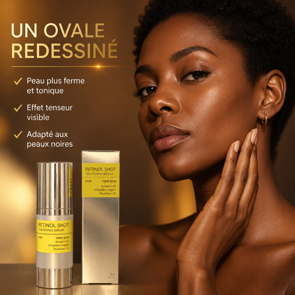 Retinol Shot – Sérum Tenseur Rétinol & 9 Peptides – Effet Lifting 30ml