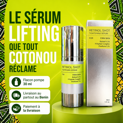 Retinol Shot – Sérum Tenseur Rétinol & 9 Peptides – Effet Lifting 30ml