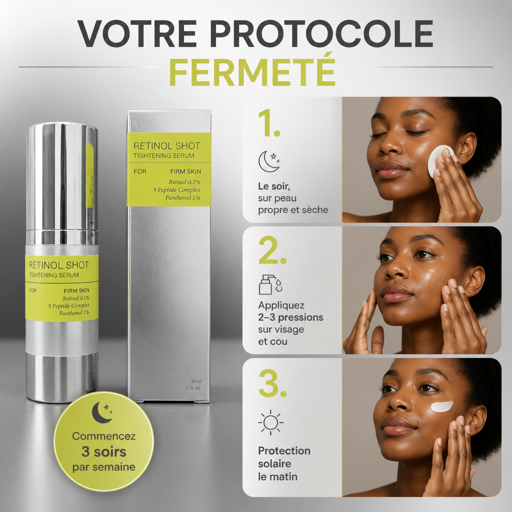 Retinol Shot – Sérum Tenseur Rétinol & 9 Peptides – Effet Lifting 30ml