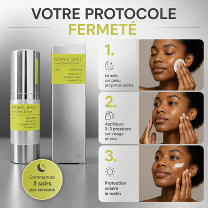 Retinol Shot – Sérum Tenseur Rétinol & 9 Peptides – Effet Lifting 30ml