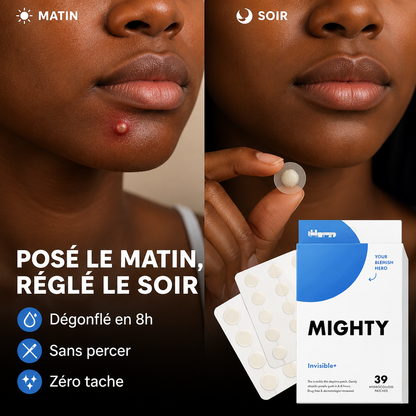 MIGHTY Invisible+ – 39 Patchs Hydrocolloïdes Anti-Boutons Invisibles