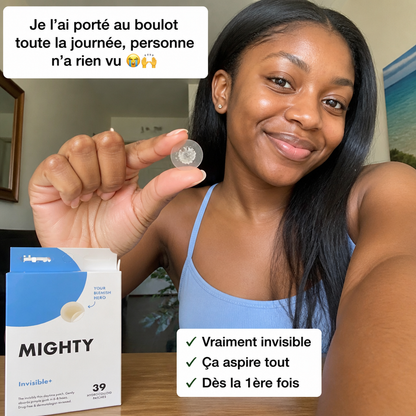 MIGHTY Invisible+ – 39 Patchs Hydrocolloïdes Anti-Boutons Invisibles