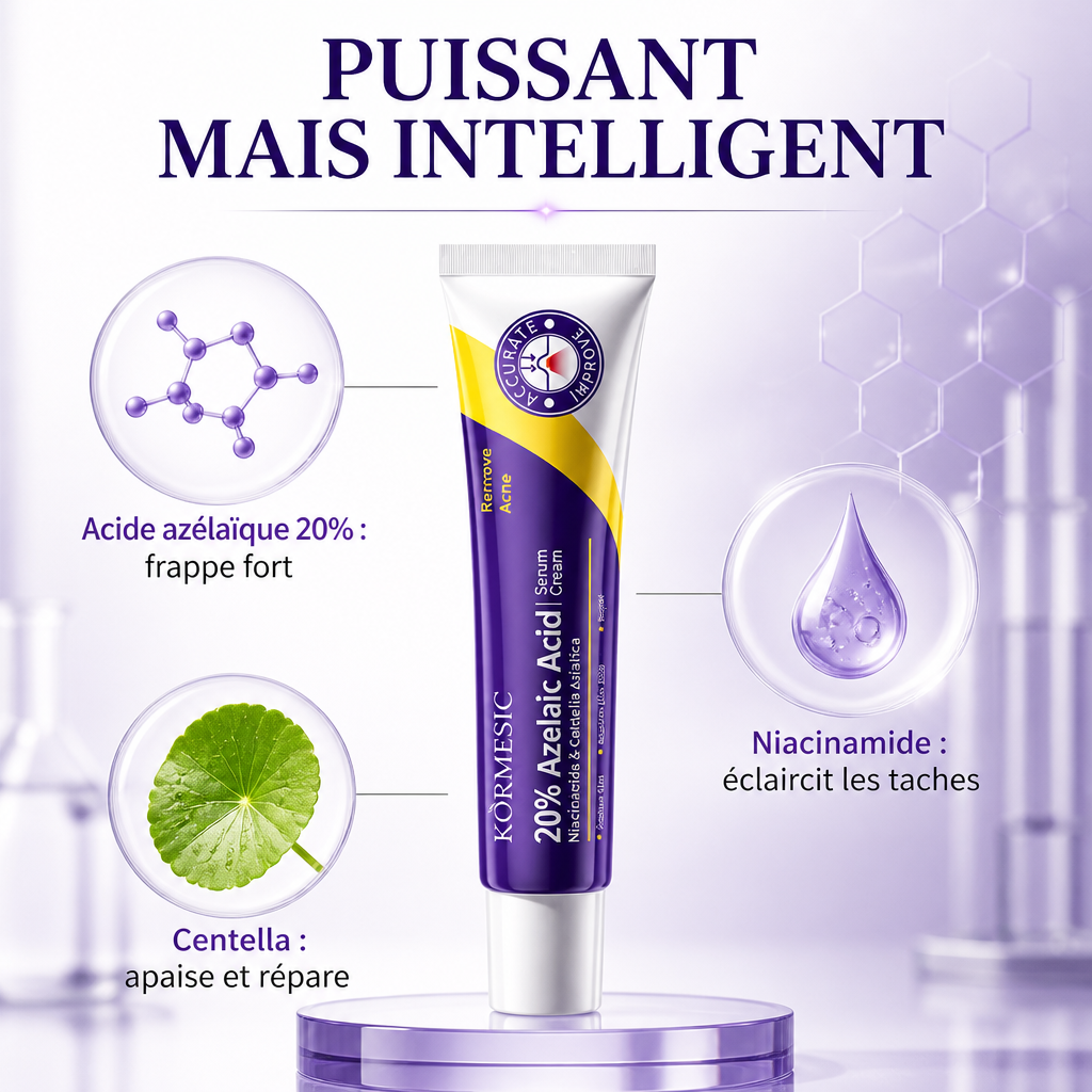 Acide Azélaïque 20% – Concentration Maximale Acné & Taches Résistantes