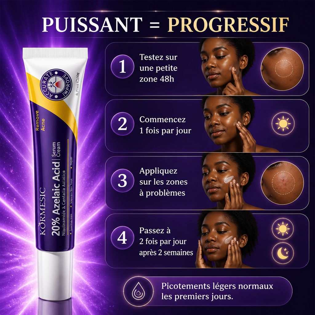Acide Azélaïque 20% – Concentration Maximale Acné & Taches Résistantes