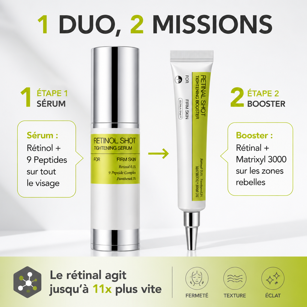 Duo Retinol Shot – Sérum Tenseur + Booster Anti-Relâchement Ciblé