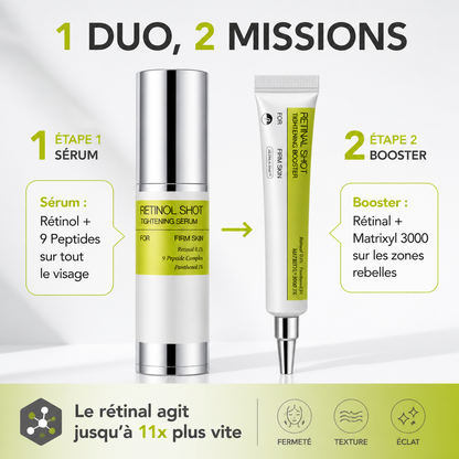 Duo Retinol Shot – Sérum Tenseur + Booster Anti-Relâchement Ciblé