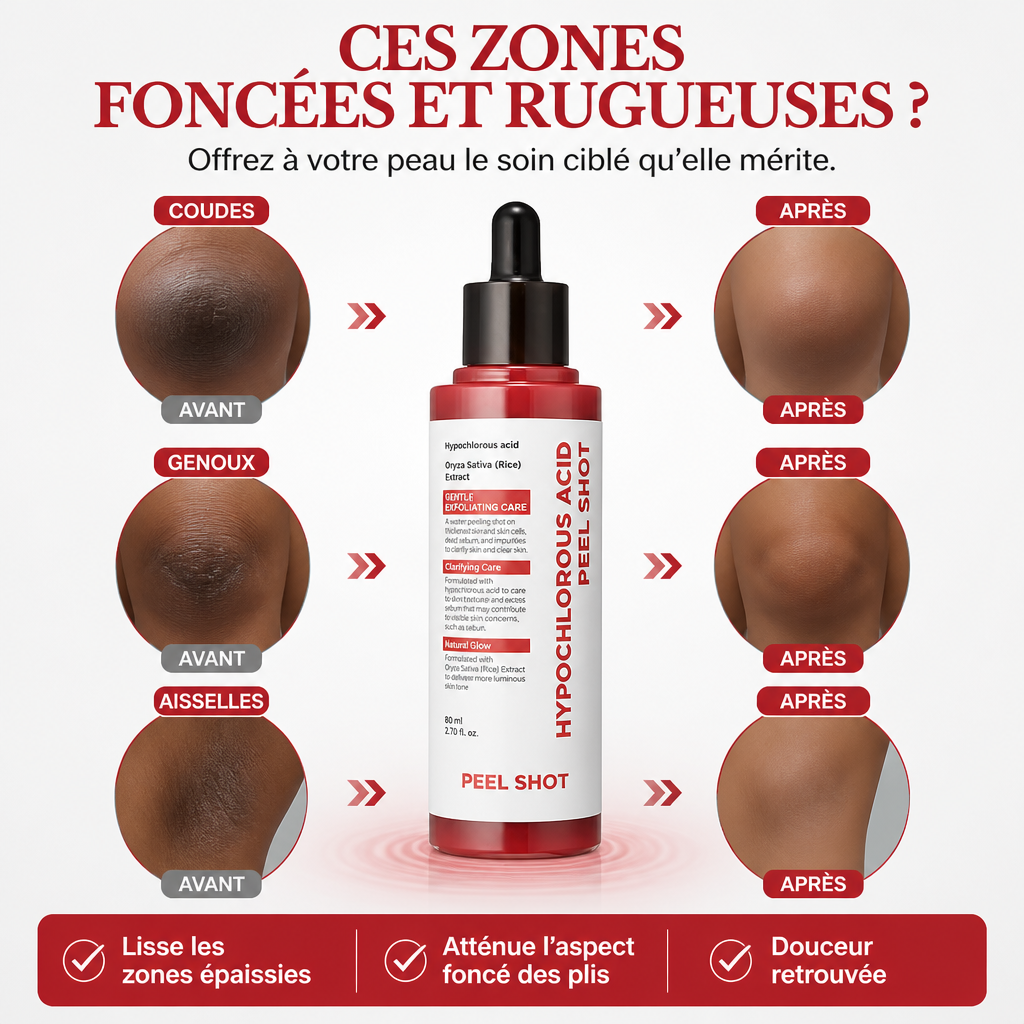 Peel Shot Coréen – Peeling Doux Visage & Corps à l'Acide Hypochloreux 80ml