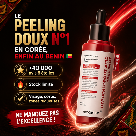 Peel Shot Coréen – Peeling Doux Visage & Corps à l'Acide Hypochloreux 80ml