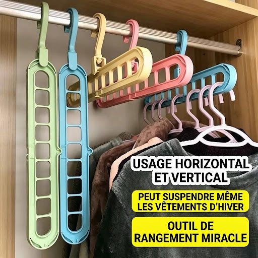 Cintre Magique 9-en-1 : Libérez 80% d'Espace dans votre Dressing ! CIV